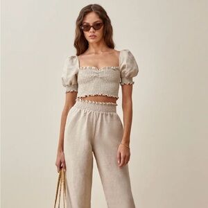 Reformation Mora Linen Two-Piece Set
